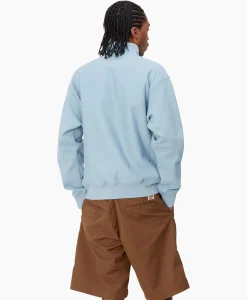 Carhartt Wip Sweater Half Zip American Script Blauw