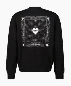 Carhartt Wip Sweater Heart Bandana Zwart