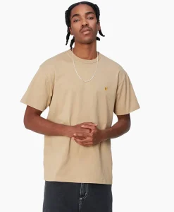 Carhartt Wip T-Shirt Korte Mouw S/S Chase Beige