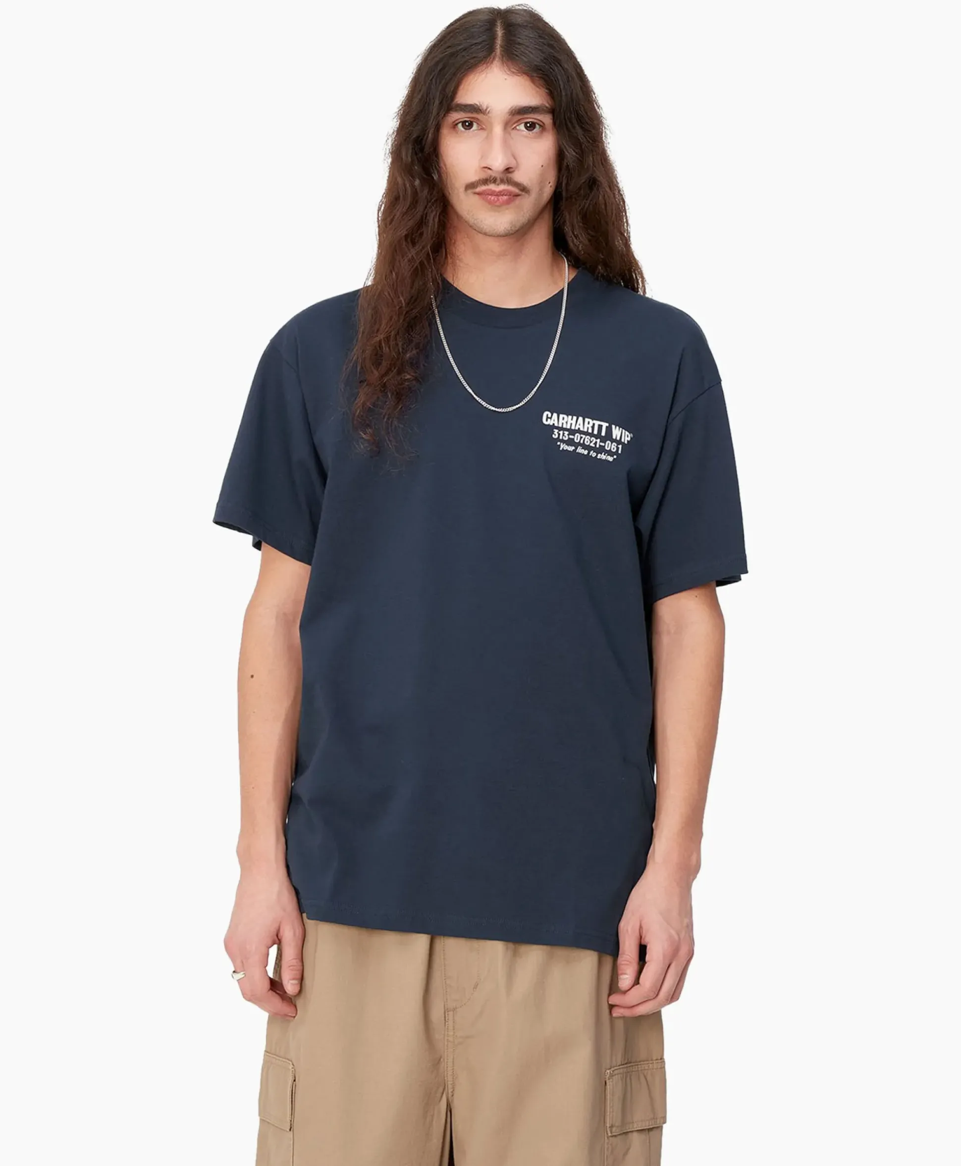 Carhartt Wip T-Shirt Korte Mouw S/S Less Troubles Blauw