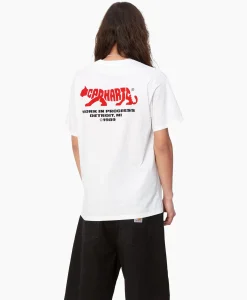 Carhartt Wip T-Shirt Korte Mouw Rocky Wit