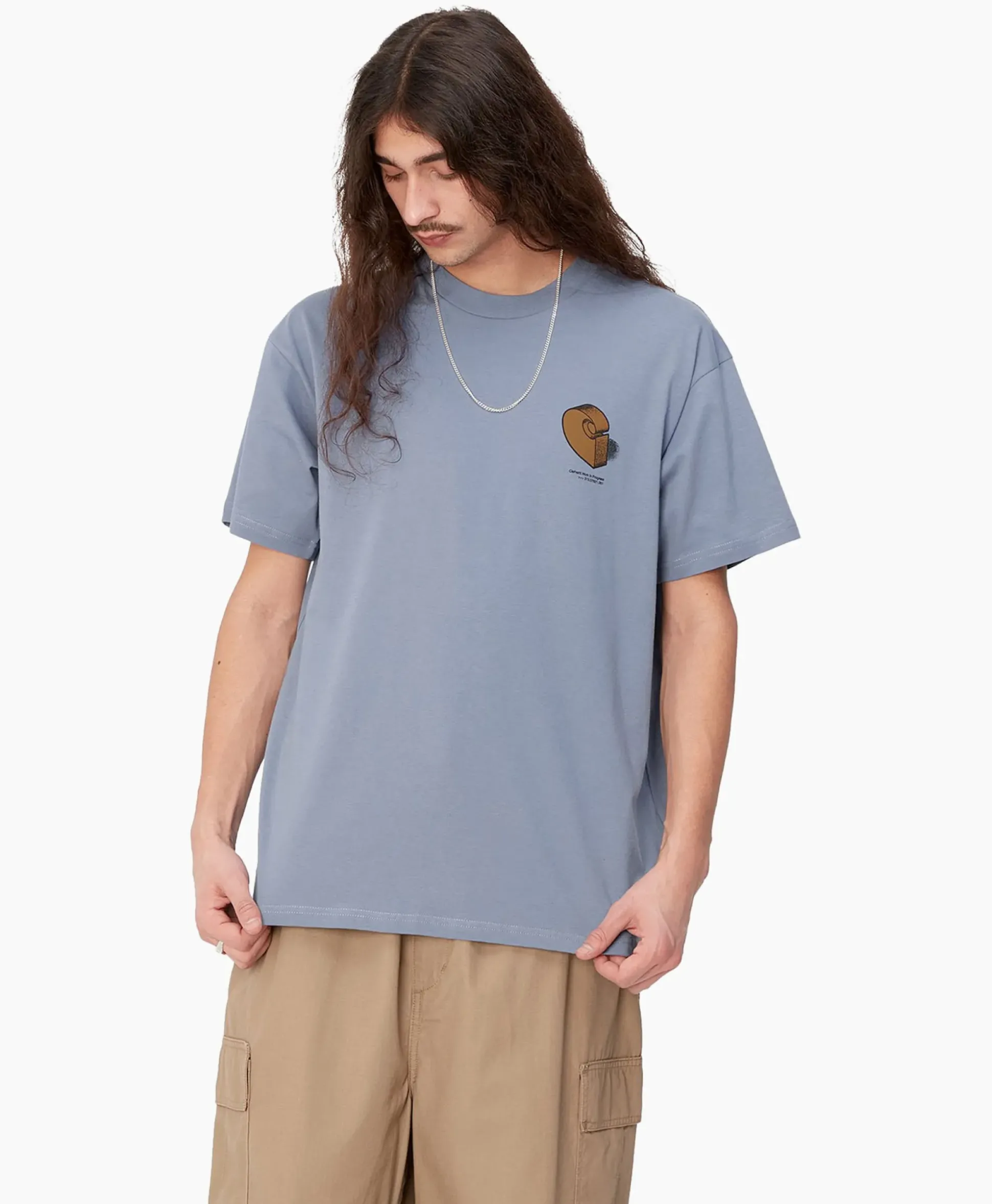 Carhartt Wip T-Shirt Korte Mouw S/S Diagram C Blauw