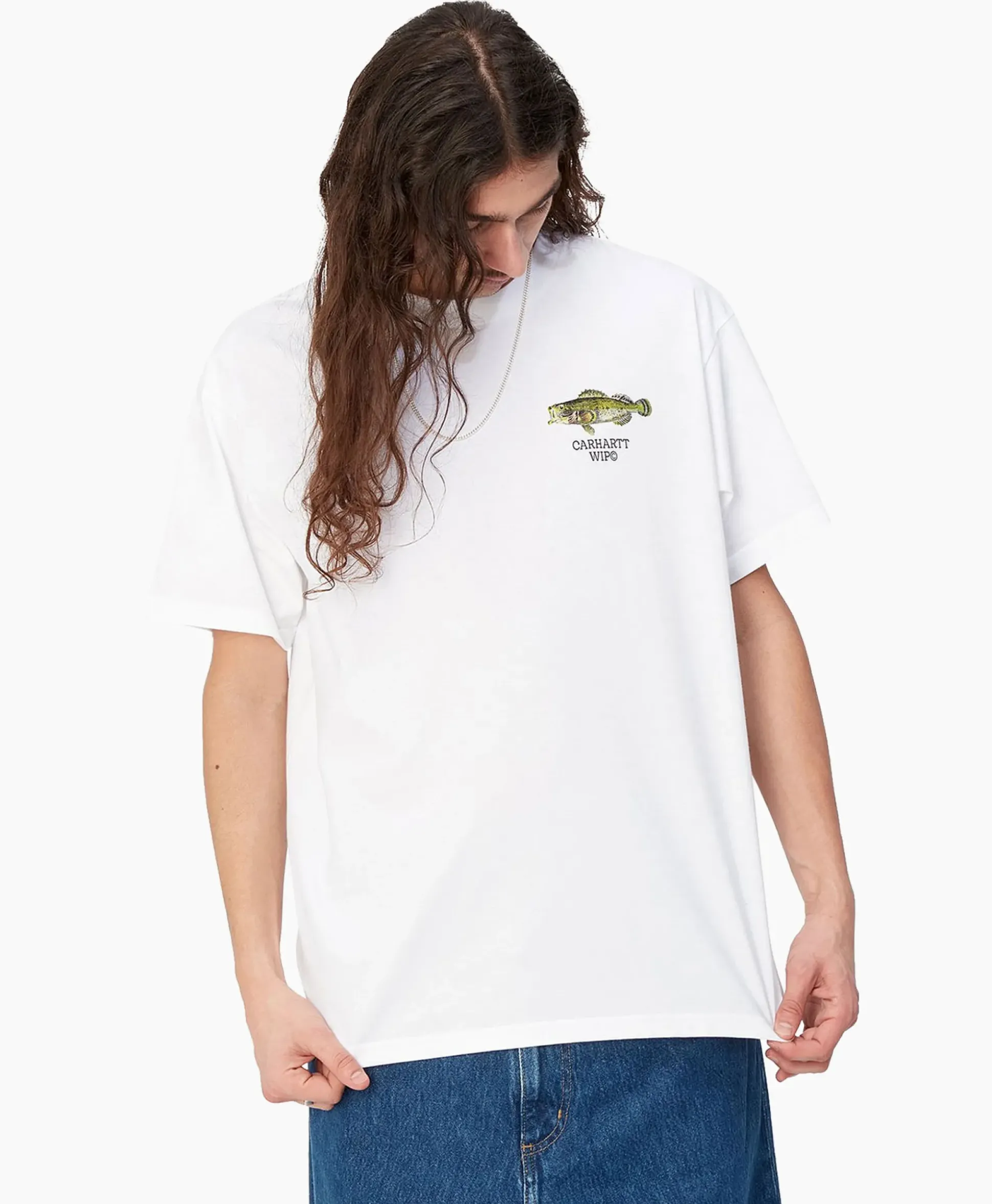 Carhartt Wip T-Shirt Korte Mouw S/S Fish Wit