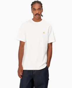 Carhartt Wip T-Shirt Korte Mouw S/S Chase Wit