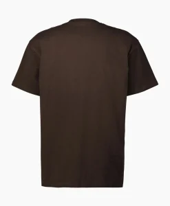 Carhartt Wip T-Shirt S/S American Script Organic Cotton Donker Bruin