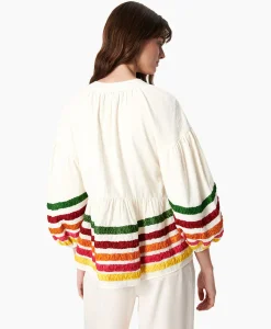 Chufy Blouse Liberty Embroidered Off White