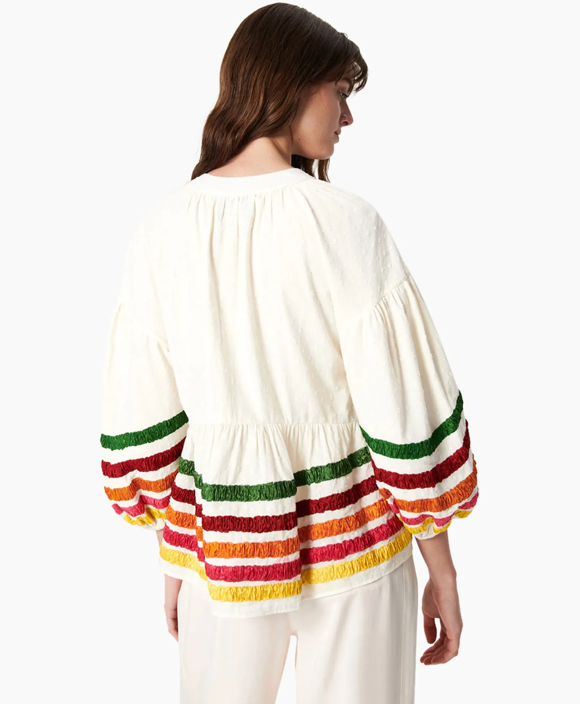 Chufy Blouse Liberty Embroidered Off White