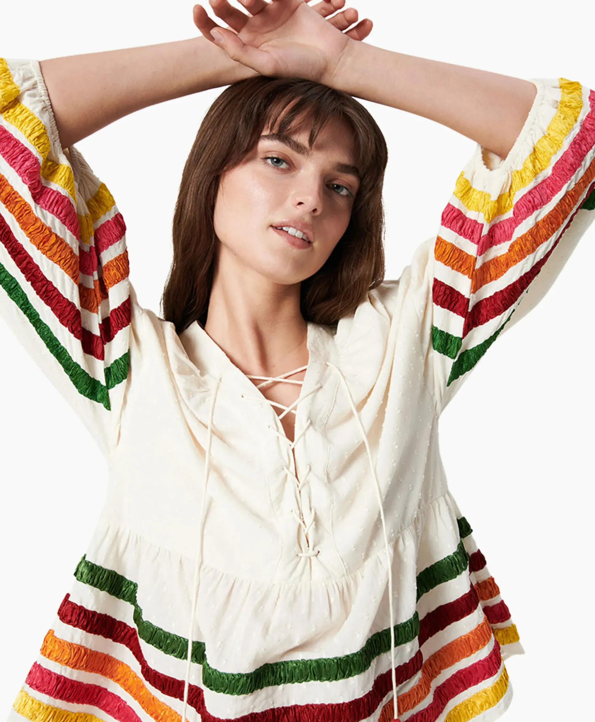 Chufy Blouse Liberty Embroidered Off White