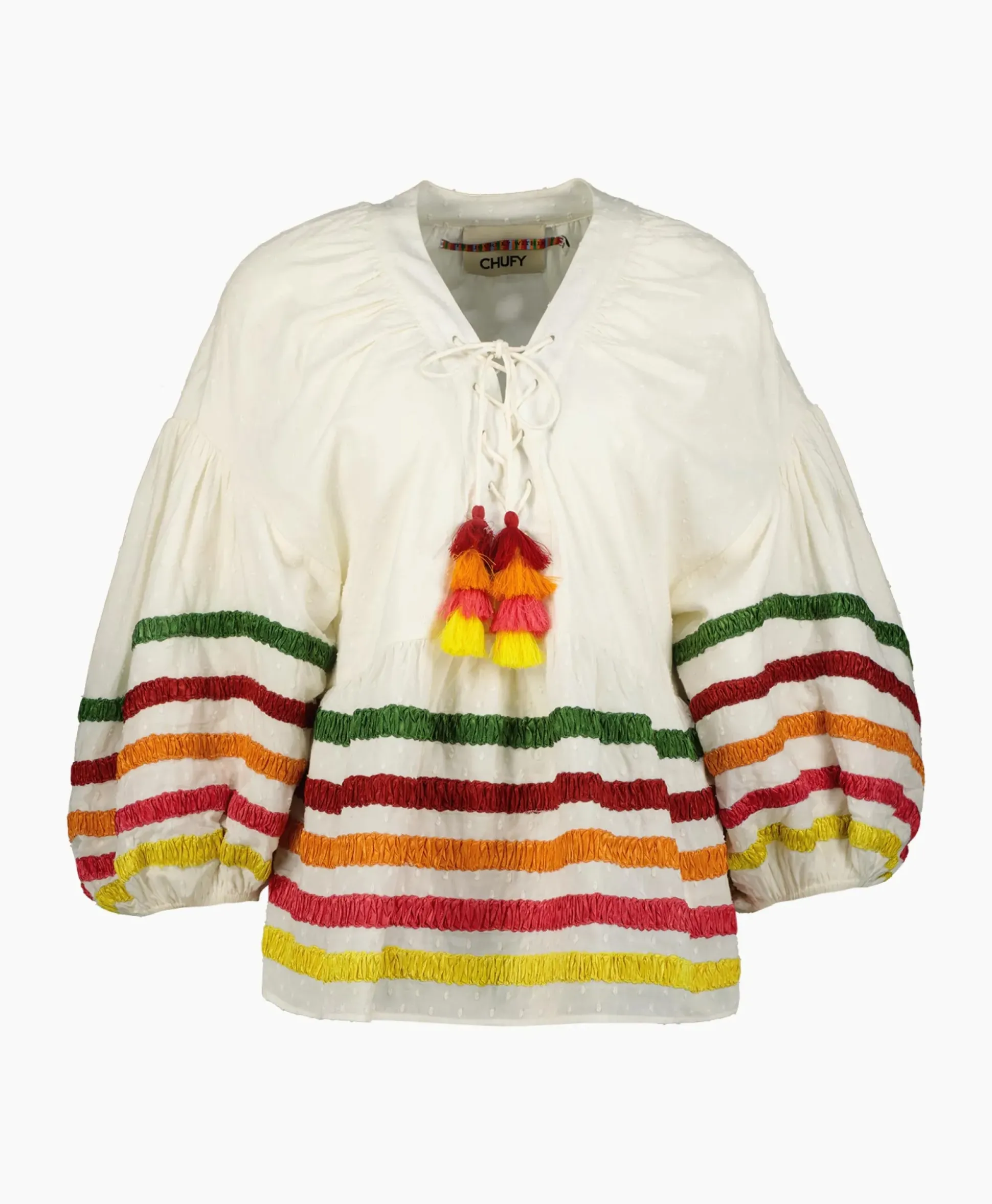Chufy Blouse Liberty Embroidered Off White