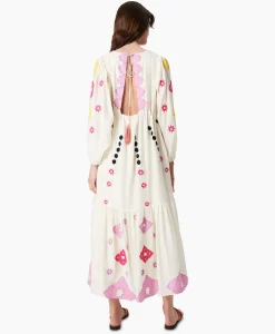 Chufy Maxi Jurk Gypsy Embroidered Ecru