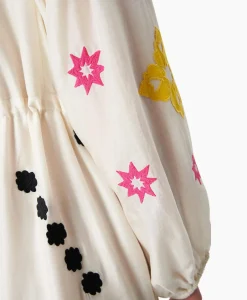 Chufy Maxi Jurk Gypsy Embroidered Ecru