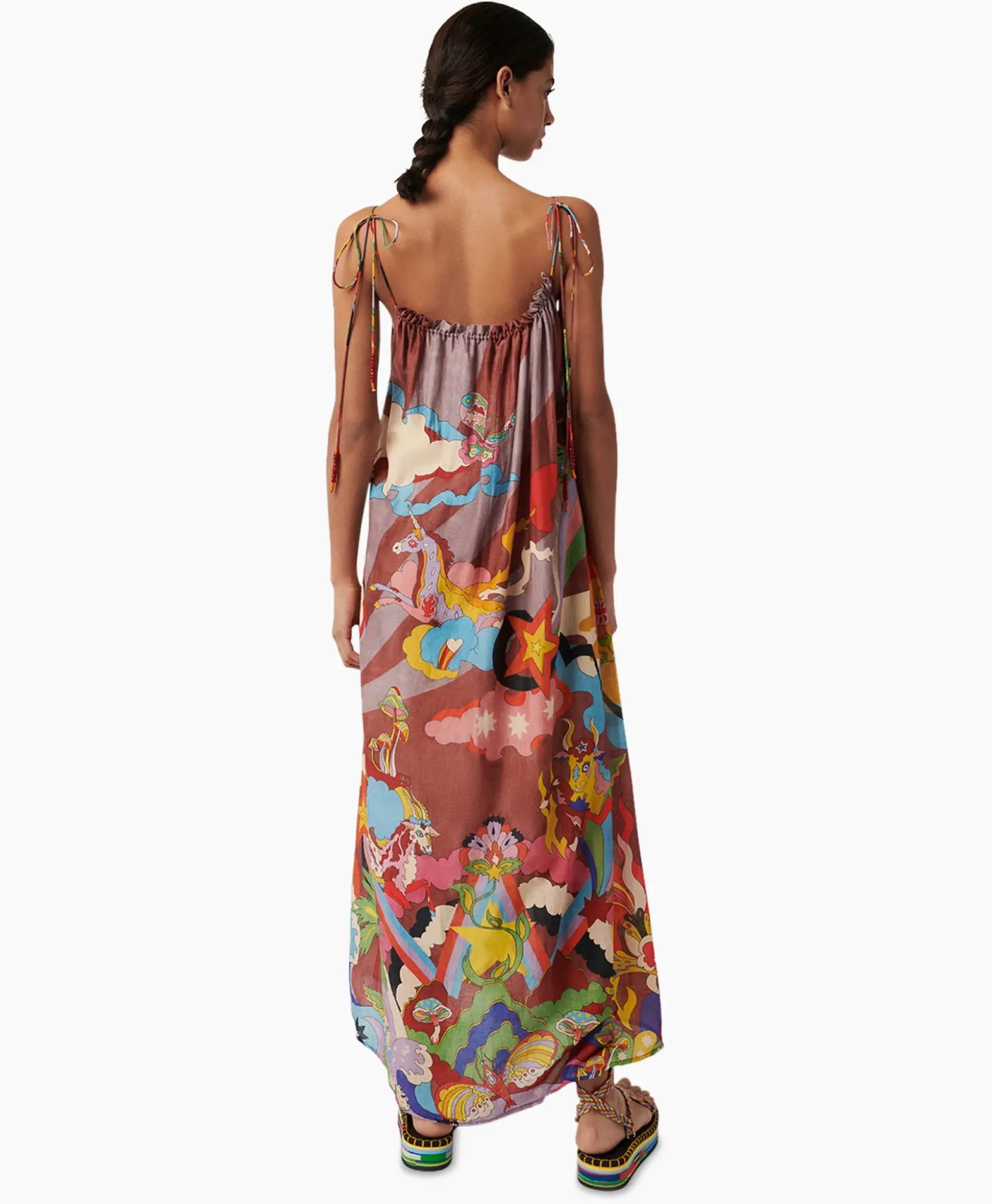 Chufy Maxi Jurk Rain Bordeaux