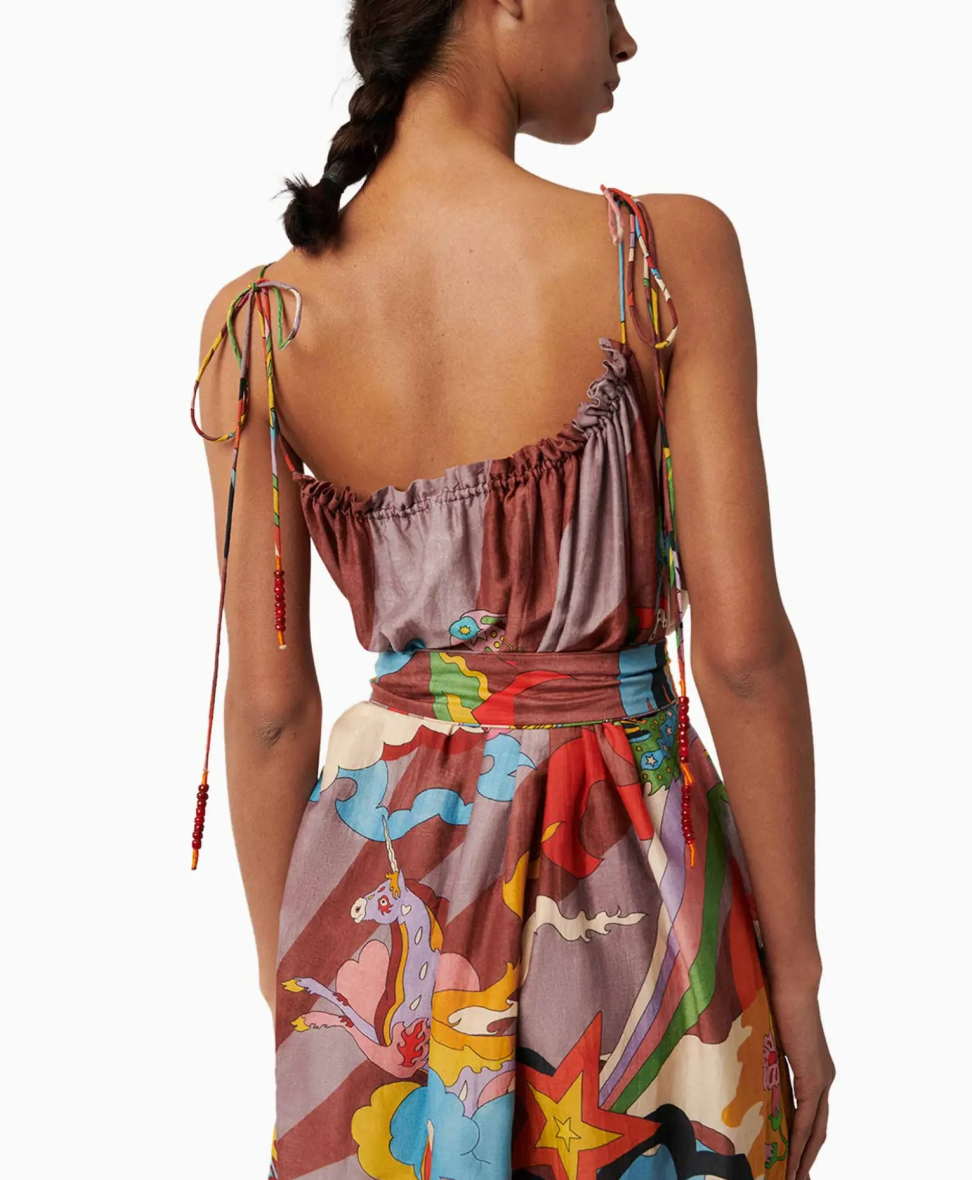 Chufy Maxi Jurk Rain Bordeaux