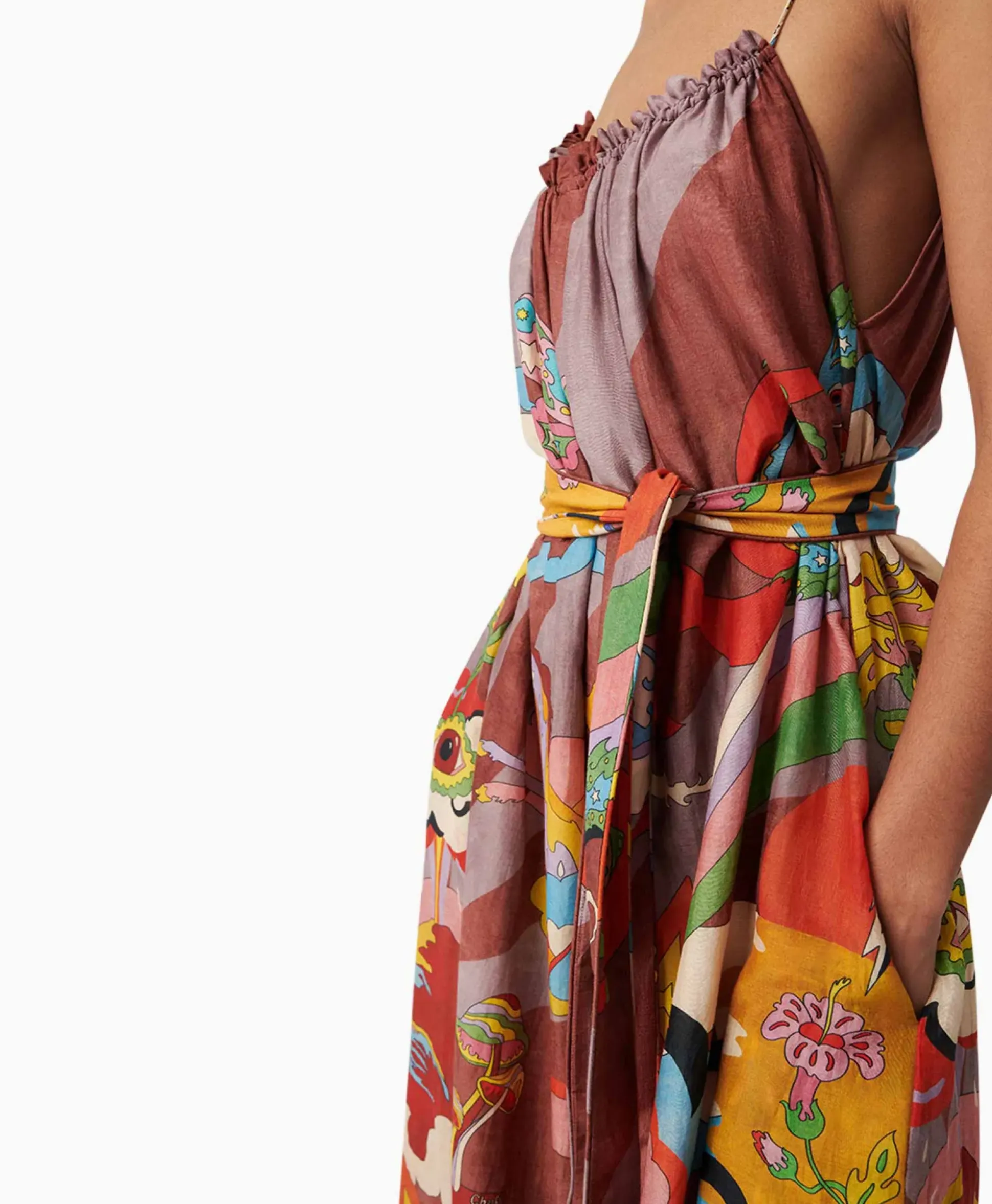 Chufy Maxi Jurk Rain Bordeaux