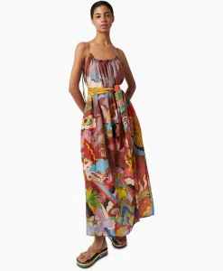 Chufy Maxi Jurk Rain Bordeaux