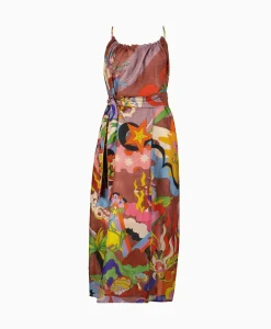 Chufy Maxi Jurk Rain Bordeaux