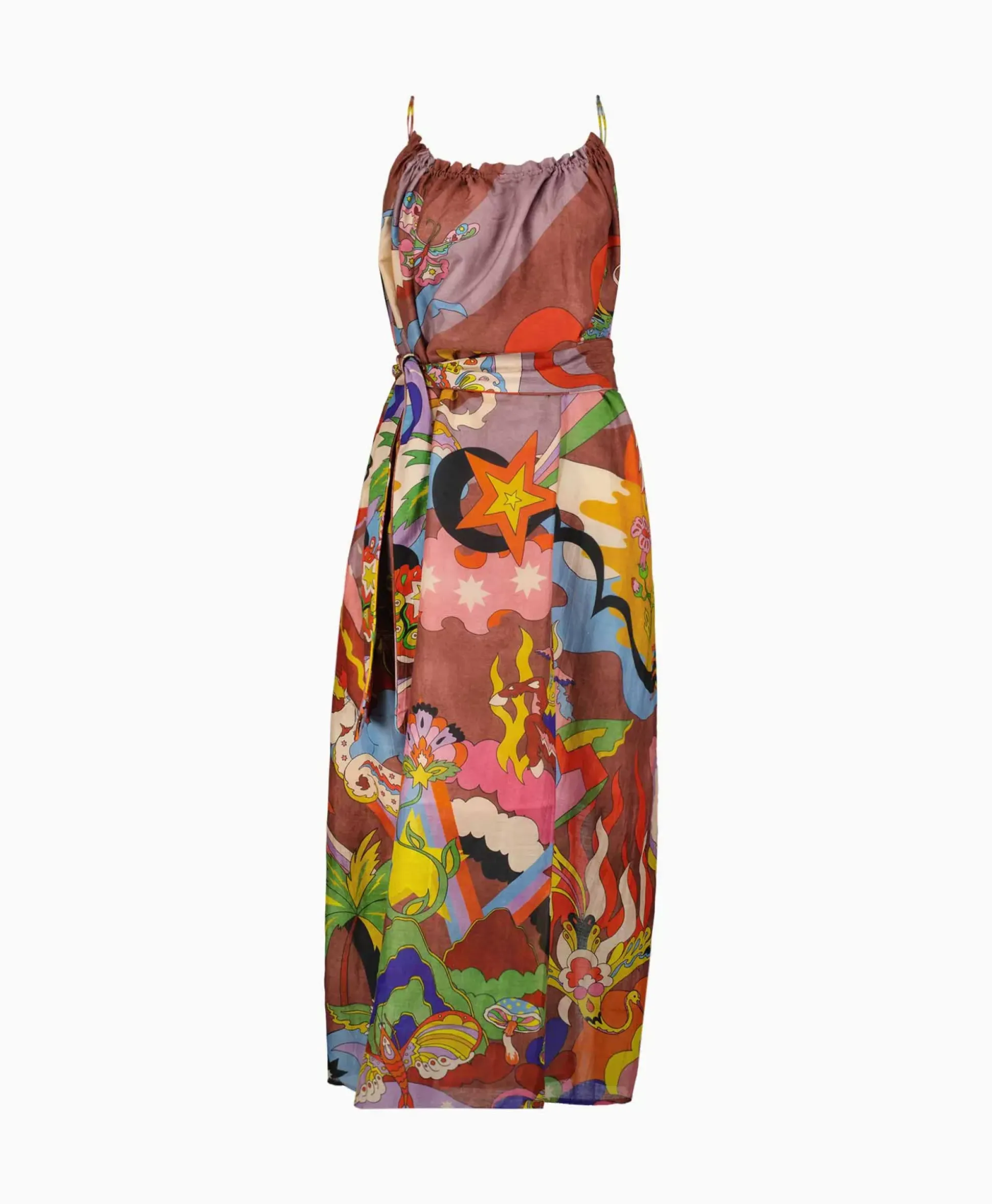 Chufy Maxi Jurk Rain Bordeaux