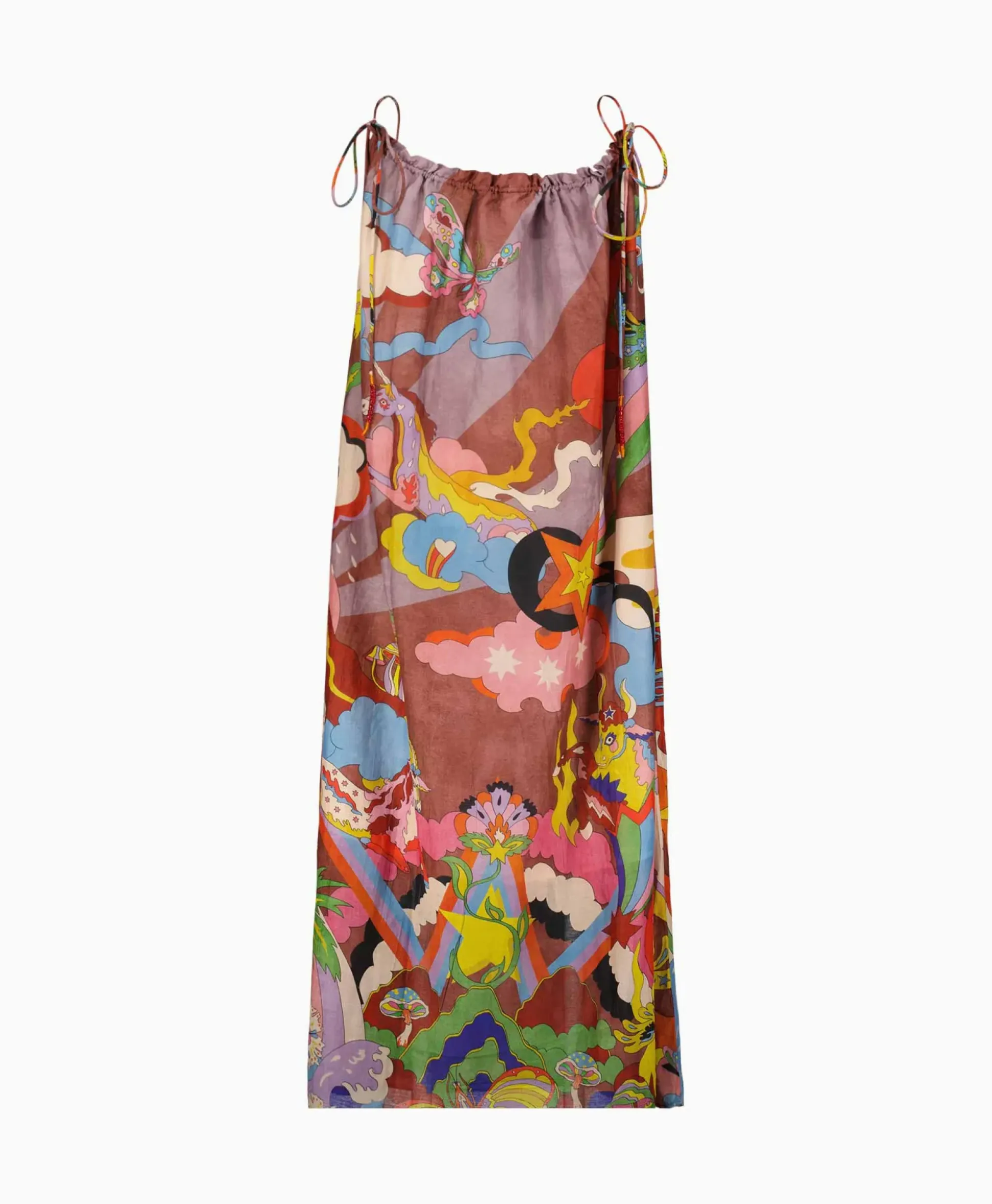 Chufy Maxi Jurk Rain Bordeaux