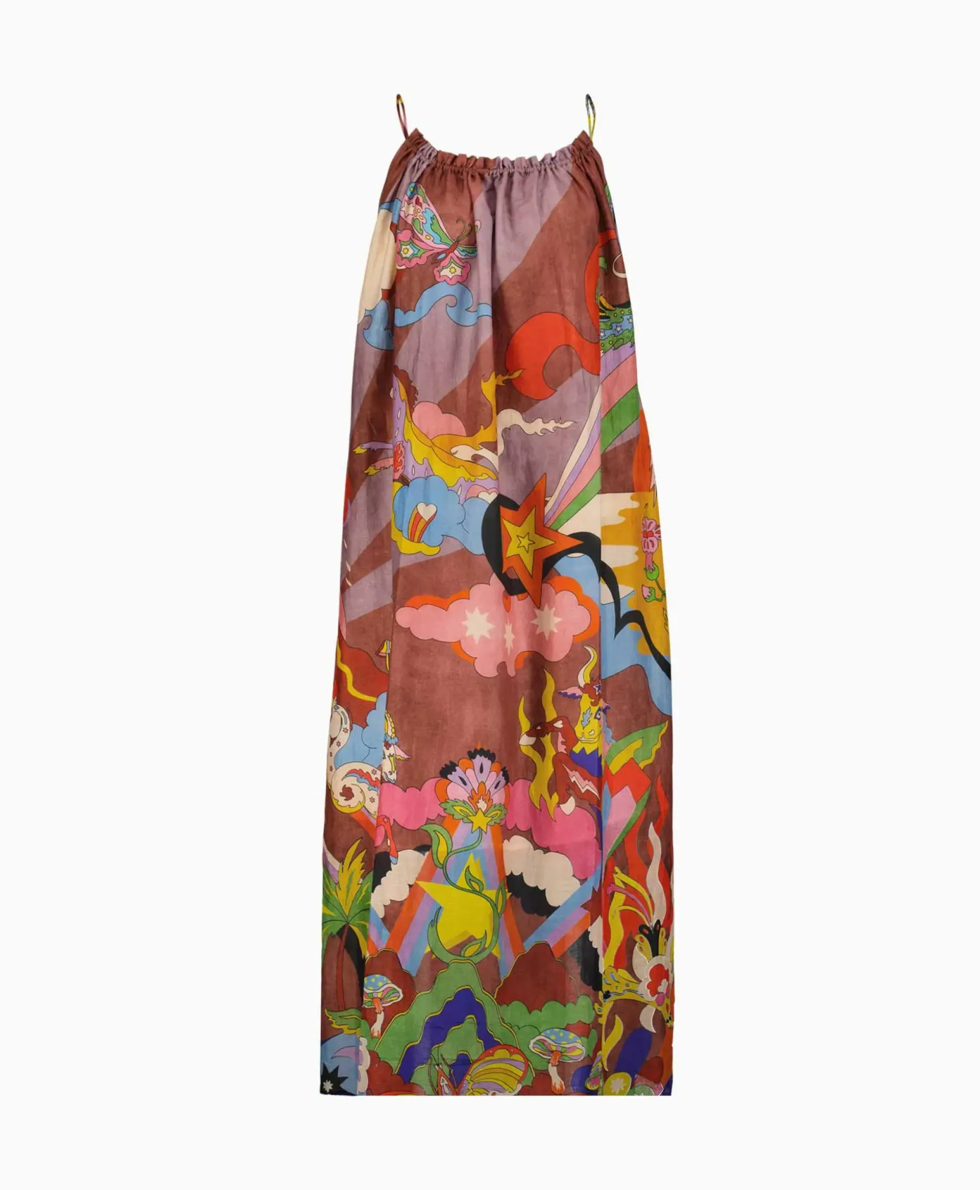 Chufy Maxi Jurk Rain Bordeaux