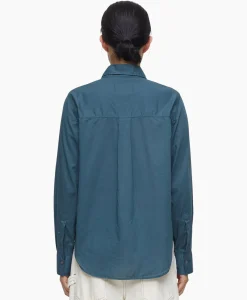 Closed Blouse Fitted Blauw