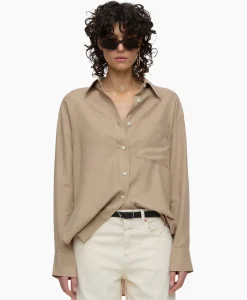 Closed Blouse Shirt With Pocket Grijs