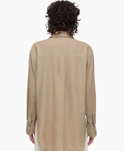 Closed Blouse Shirt With Pocket Grijs