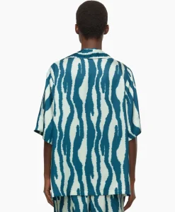 Closed Blouse Short Sleeve Blauw