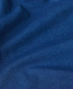 Closed Blouse Voluminous Sleeve Donker Blauw