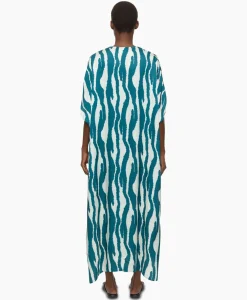 Closed Maxi Jurk Caftan Blauw