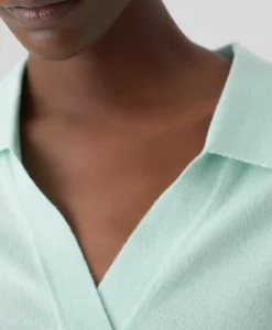 Closed Pullover Polo Longsleeve Groen