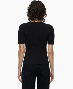 Closed Top Crew Neck Short Sleeve Zwart