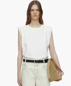 Closed Top Pleated Sleeveless Off White