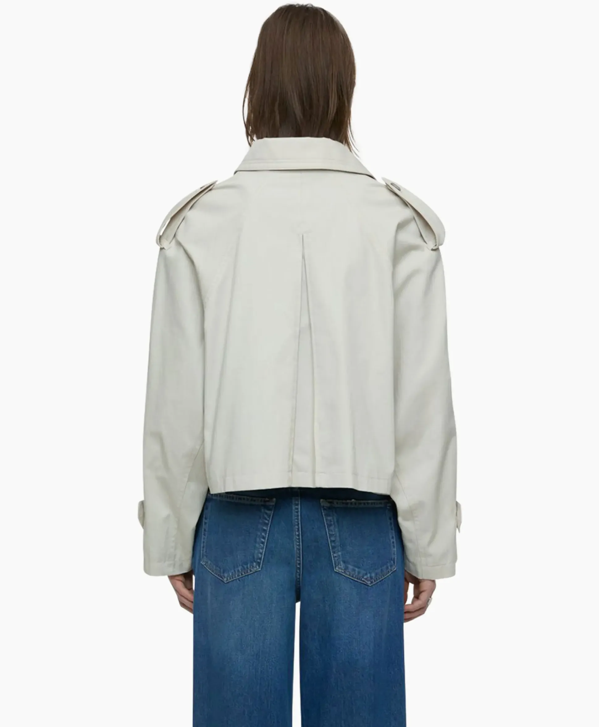Closed Trenchcoat Cropped Ecru