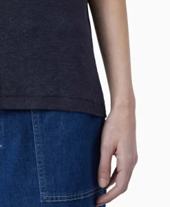 Closed T-Shirt Korte Mouw V-Neck Blauw
