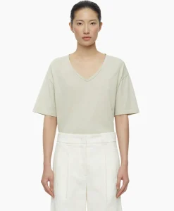 Closed T-Shirt Korte Mouw V-Neck Short Sleeve Ivoor / Naturel