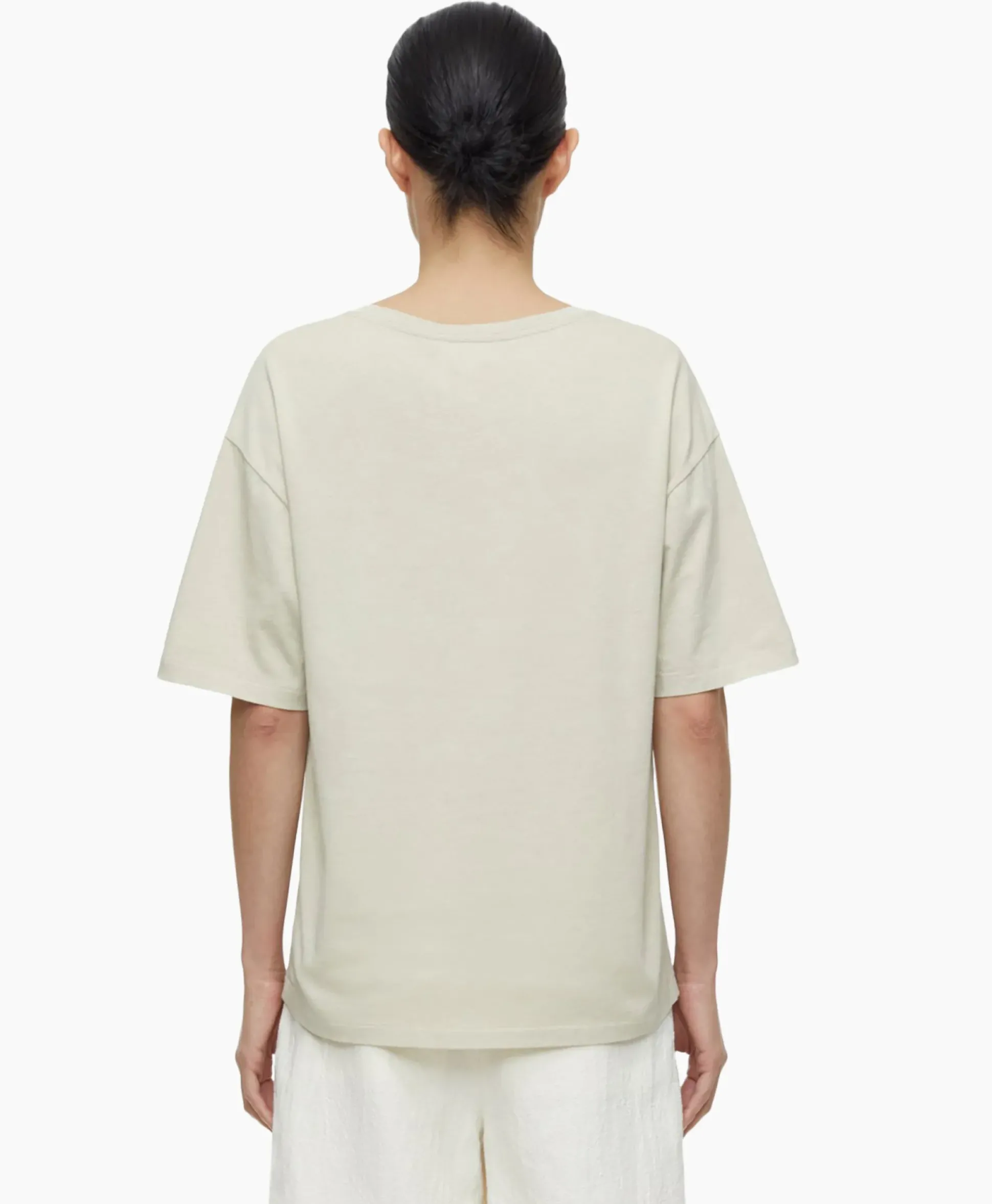 Closed T-Shirt Korte Mouw V-Neck Short Sleeve Ivoor / Naturel
