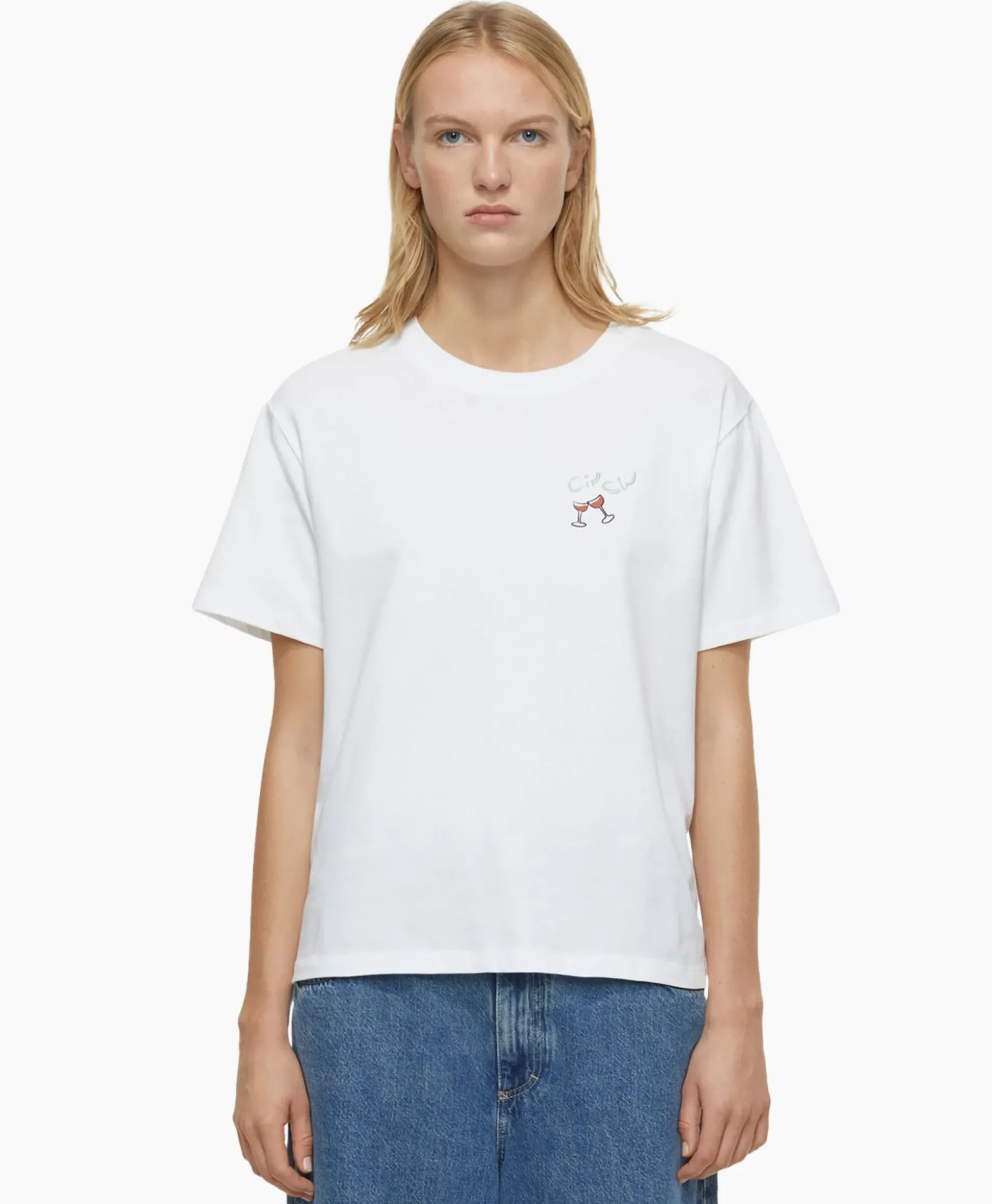 Closed T-Shirt Korte Mouw Printed Wit