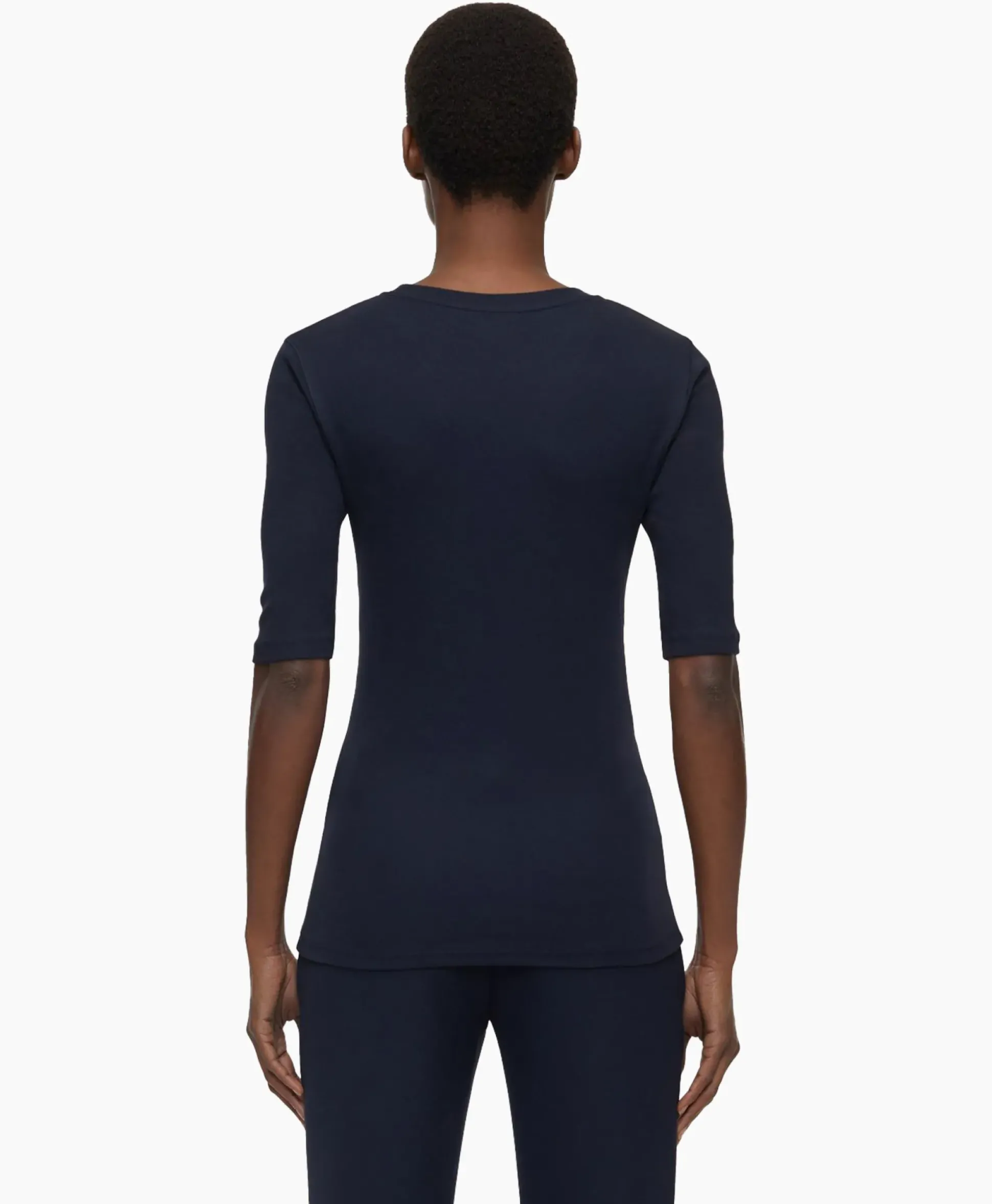 Closed T-Shirt Korte Mouw Crewneck Short Sleeve Donker Blauw