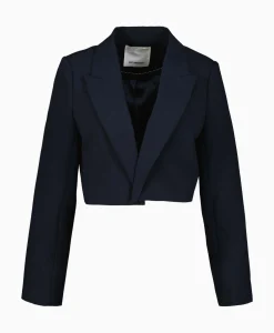 Co'Couture Blazer Vola Crop Donker Blauw
