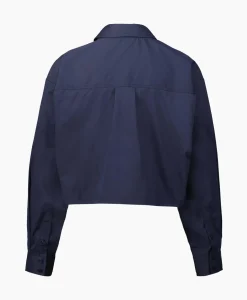 Co'Couture Blouse Cotton Crisp Crop Donker Blauw
