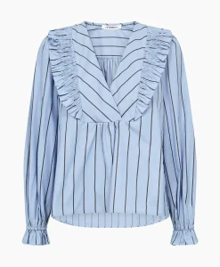 Co'Couture Blouse Ivana Smock Frill Blauw