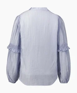 Co'Couture Blouse Sami Stripe Licht Blauw