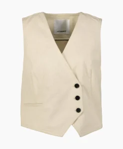 Co'Couture Gilet Aries Denim Vest Off White