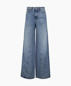 Co'Couture Jeans Vika Long Wide Seam Licht Blauw
