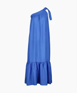 Co'Couture Maxi Jurk Callum Assymetrisch Blauw