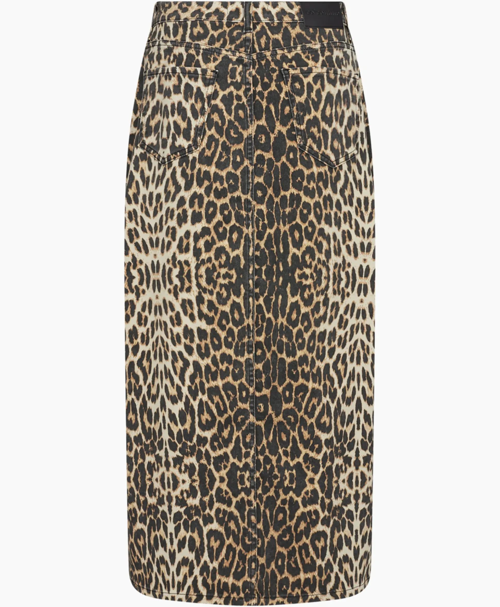 Co'Couture Midi Rok Leo Denim Slitbruin