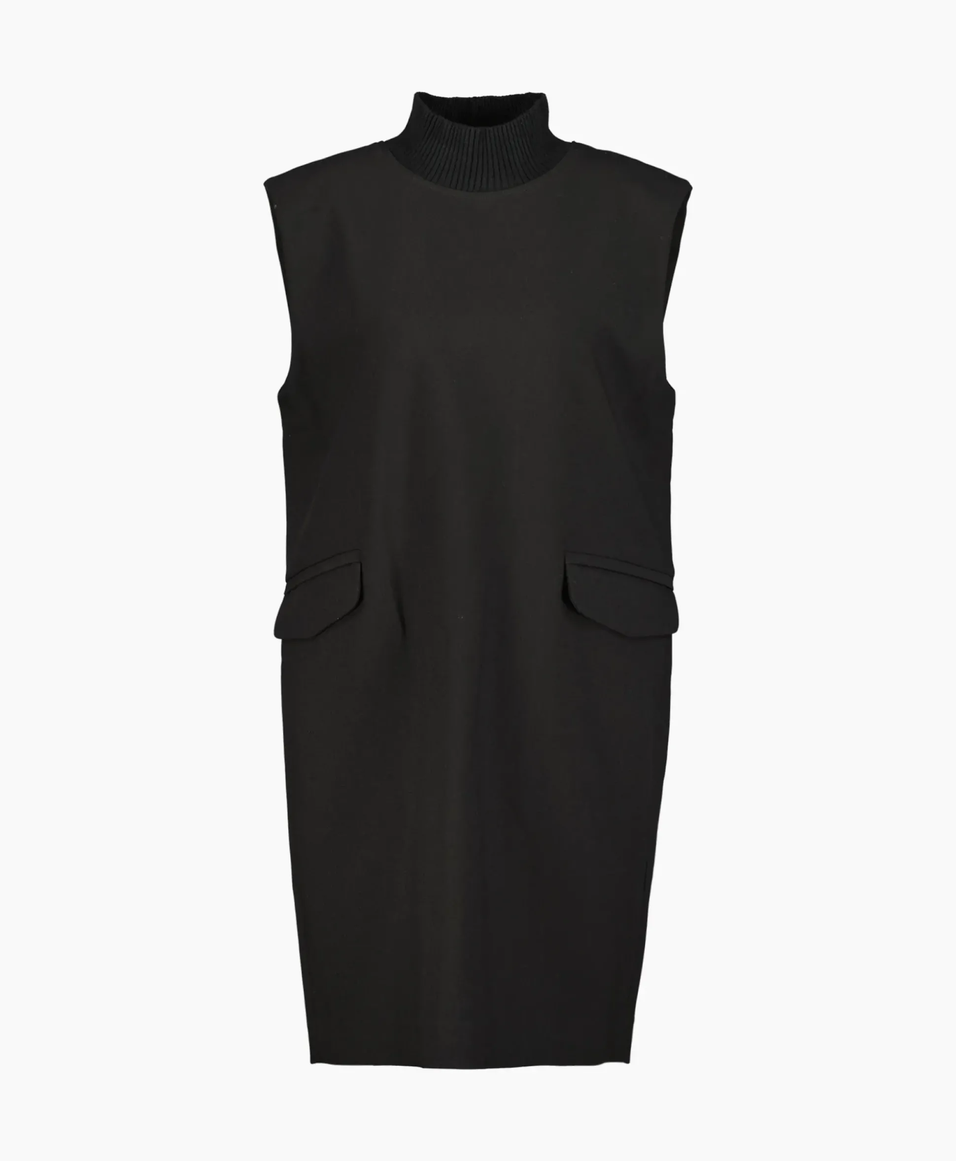 Co'Couture Mini Jurk Volacc Rib Turtleneck Zwart