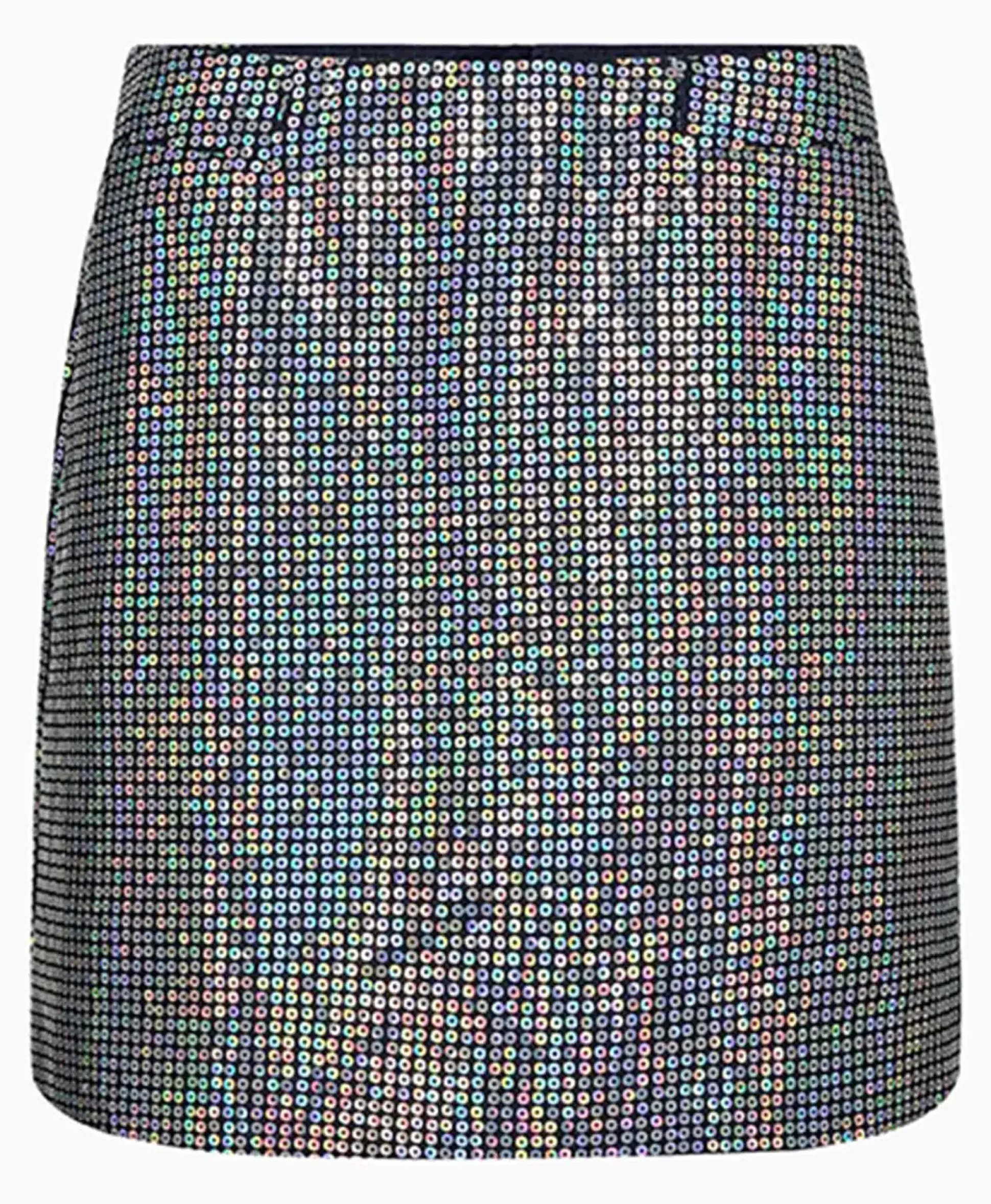 Co'Couture Minirok Sequincc Denim Mini Donker Blauw