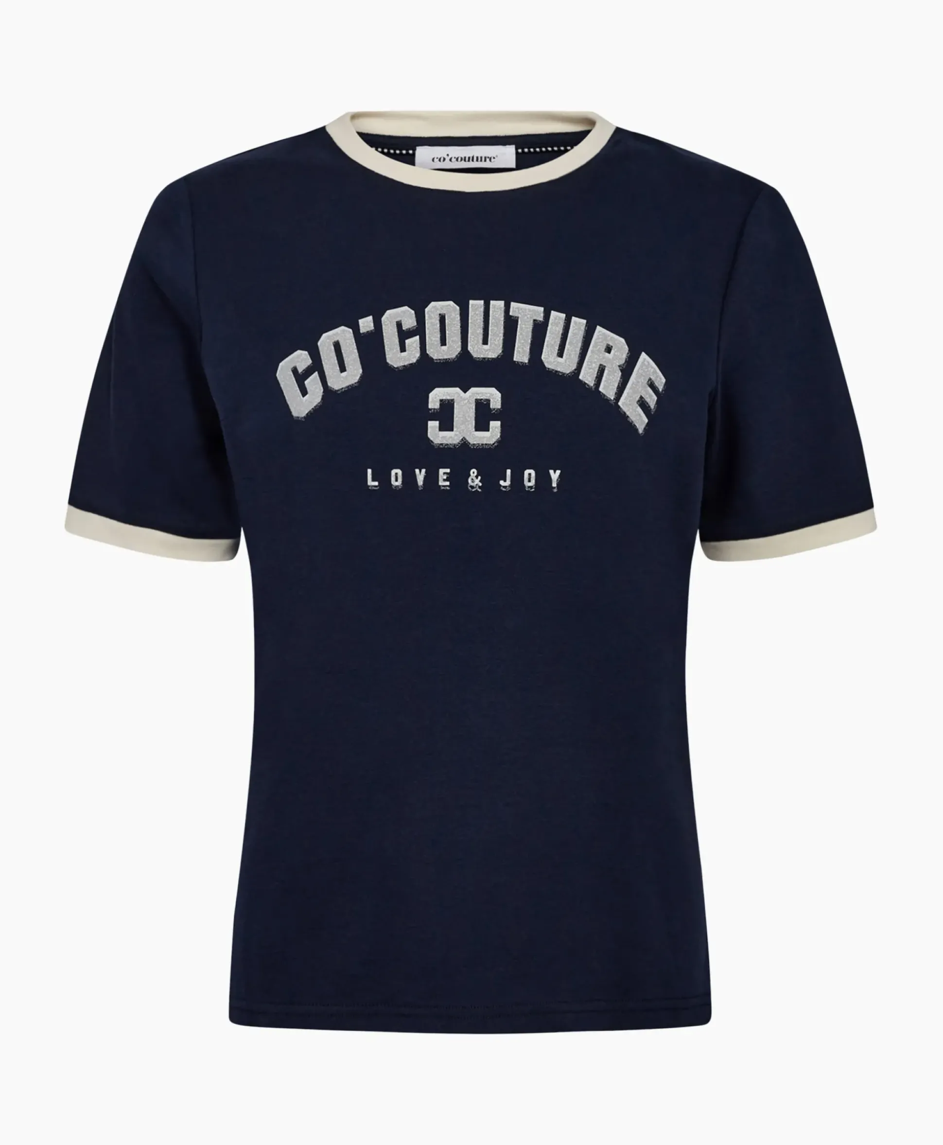 Co'Couture T-Shirt Korte Mouw Edge Donker Blauw