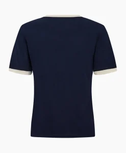Co'Couture T-Shirt Korte Mouw Edge Donker Blauw
